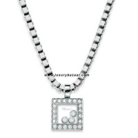 Chopard Happy Diamonds Square 3 Floating Diamond Set White 38