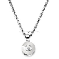 Chopard Happy Diamonds Circle Floating Diamond White Gold Necklace Chopard Happy Diamonds Circle Floating Diamond White Gold Necklace