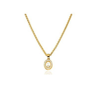 Chopard Happy Diamonds 18K Yellow Gold Oval Pendant Necklace