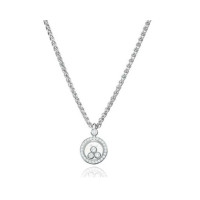 Chopard Happy Diamonds Circle 18K White Gold Diamond Pendant Necklace