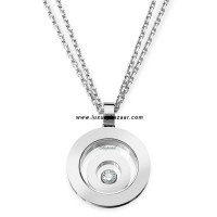 Chopard Happy Spirit Floating Circle Necklace White Gold