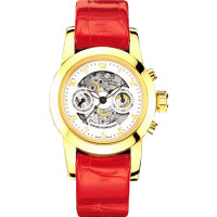 Girard Perregaux watches Small Chronograph (YG / Skeleton / Leather)