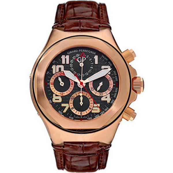 Girard Perregaux watches Laureato Evo 3 Chronograph (RG / Black / Leather)