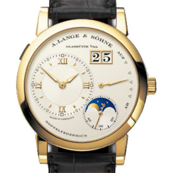 A.Lange and Söhne watches Lange 1 Moonphase (18kt YG / Silver / Leather)