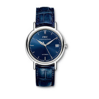 IWC Watch Portofino Midsize (SS / Blue / Leather)
