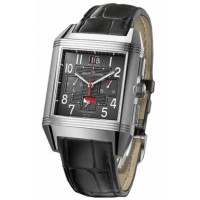 Jaeger LeCoultre Watch Jaeger LeCoultre Reverso Squadra World Chronograph (Ti / Black / Leather)