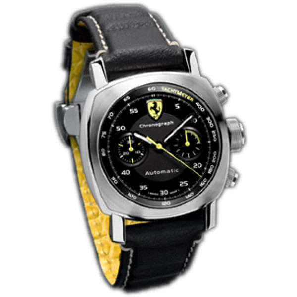 Officine Panerai watches Ferrari Scuderia Chronograph (SS / Black / Leather)