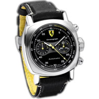 Officine Panerai Watch Ferrari Scuderia Chronograph (SS / Black / Leather)