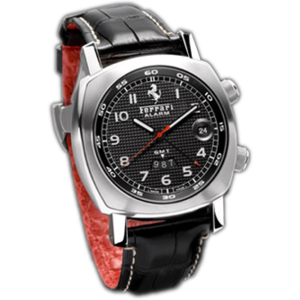 Officine Panerai watches Ferrari GT GMT/Alarm (SS / Black / Leather)