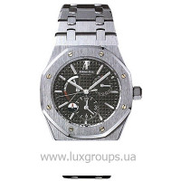 Audemars Piguet Watch Royal Oak Dual Time (SS / Black / SS)