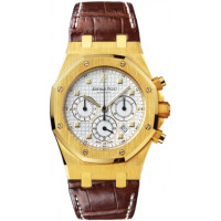 Audemars Piguet watches Royal Oak Chronograph (YG / White / Leather)