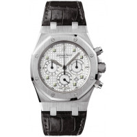 Audemars Piguet Watch Royal Oak Chronograph (WG / White / Leather)