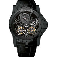 Roger Dubuis watches Skeleton Double Flying Tourbillon in black titanium Limited edition 88