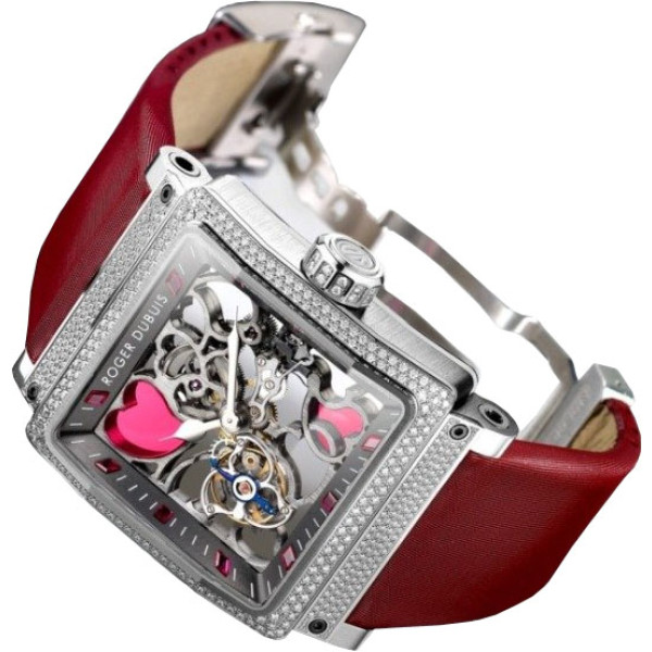 Roger Dubuis Watch King Square Hearts Tourbillon Watch For Valentine`s Day