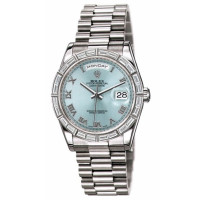 Rolex Watch Day-Date 36mm President Platinum - Diamond Bezel