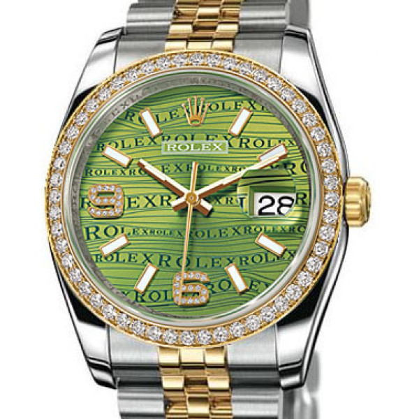 Rolex watches Datejust 36mm - Steel and  Yellow Gold Diamond Bezel - Jublilee