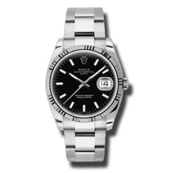 Rolex watches Date 34mm Fluted Bezel - Oyster Bracelet