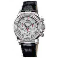Rolex Watch Daytona White Gold - Diamond Bezel meteorite dial