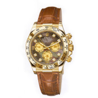 Rolex watches Daytona Yellow Gold - Leather Strap Dark Pearl Dial & Yellow pearl subdials Diamond Rolex watches Daytona Yellow Gold - Leather Strap Dark Pearl Dial & Yellow pearl subdials Diamond