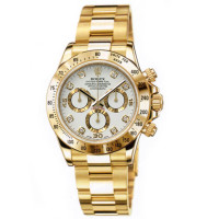 Rolex watches Daytona Yellow Gold - Oysterlock Bracelet white dial Diamonds