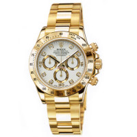 Rolex Watch Daytona Yellow Gold - Oysterlock Bracelet white dial Diamonds Rolex Watch Daytona Yellow Gold - Oysterlock Bracelet white dial Diamonds