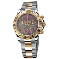 Rolex watches Daytona Steel Gold Dark Pave Dial