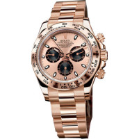 Rolex watches Daytona Cosmograph rose champagne dial with black subdials