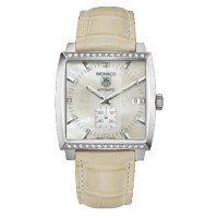 Tag Heuer Watch Monaco Automatic (SS-Diamonds / MOP / Leather)