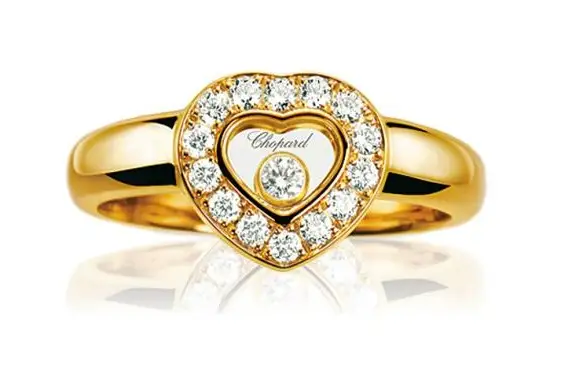 Happy☺︎ Chopard Happy Diamonds Hearts 18K Yellow Gold Floating