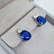 Сережки Crivelli із сапфірами Cornflower Blue, біле золото Сережки Crivelli із сапфірами Cornflower Blue, біле золото