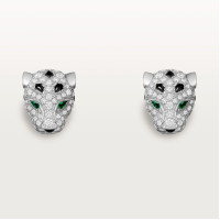 Серьги Panthere de Cartier, белое золото, бриллианты, оникс Серьги Panthere de Cartier, белое золото, бриллианты, оникс