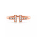 Кільце Tiffany T Wire, рожеве золото, діаманти