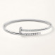 Браслет Cartier Juste un Clou, белое золото, бриллианты