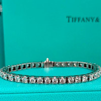 Браслет Tiffany & Co. Tennis 8.50ct, біле золото Браслет Tiffany & Co. Tennis 8.50ct, біле золото