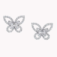 Серьги Graff Butterfly Mini Stud, белое золото, бриллианты Серьги Graff Butterfly Mini Stud, белое золото, бриллианты