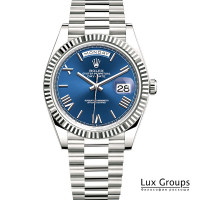 ROLEX OYSTER PERPETUAL DAY-DATE 40MM WHITE GOLD BLUE DIAL