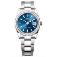 Rolex Datejust 36 Bright Blue Diamonds Oyster