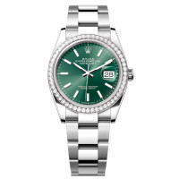 Rolex Datejust 36 Mint Green Diamonds Oyster