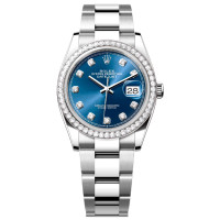 Rolex Datejust 36 Bright Blue Diamonds Oyster