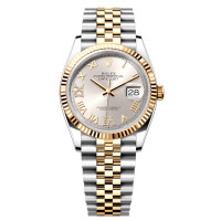 Rolex Datejust 36 Steel YG Silver Diamond-set Dial Jubilee