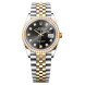 Rolex Datejust 36 Steel YG Diamonds Bright Black Jubilee