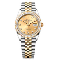 Rolex Datejust 36 Steel YG Diamonds Champagne Jubilee