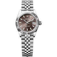 Rolex Lady-Datejust 28 Steel WG Dark Grey Jubilee