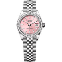 Rolex Lady-Datejust 28 Steel WG Diamonds Pink Jubilee