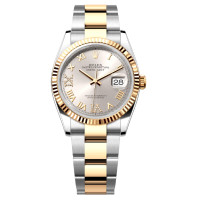 Rolex Datejust 36 Steel YG Silver Oyster