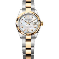 Rolex Lady-Datejust 28 Steel YG Mother-of-pearl Diamond-set dial Oyster