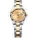Rolex Lady-Datejust 28 Steel YG Champagne Diamond-set dial Oyster