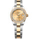 Rolex Lady-Datejust 28 Steel YG Diamonds Champagne Oyster