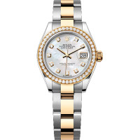Rolex Lady-Datejust 28 Steel YG Diamonds Mother-of-pearl Diamond-set dial Oyster