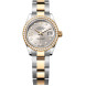 Rolex Lady-Datejust 28 Steel YG Diamonds Silver Diamond-set dial Oyster